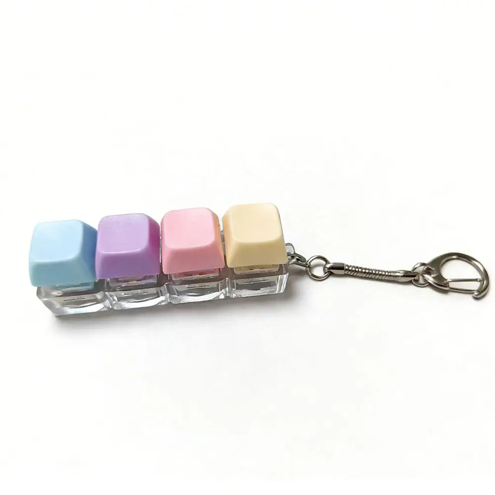 Macaron Keyboard Fidget Keychain