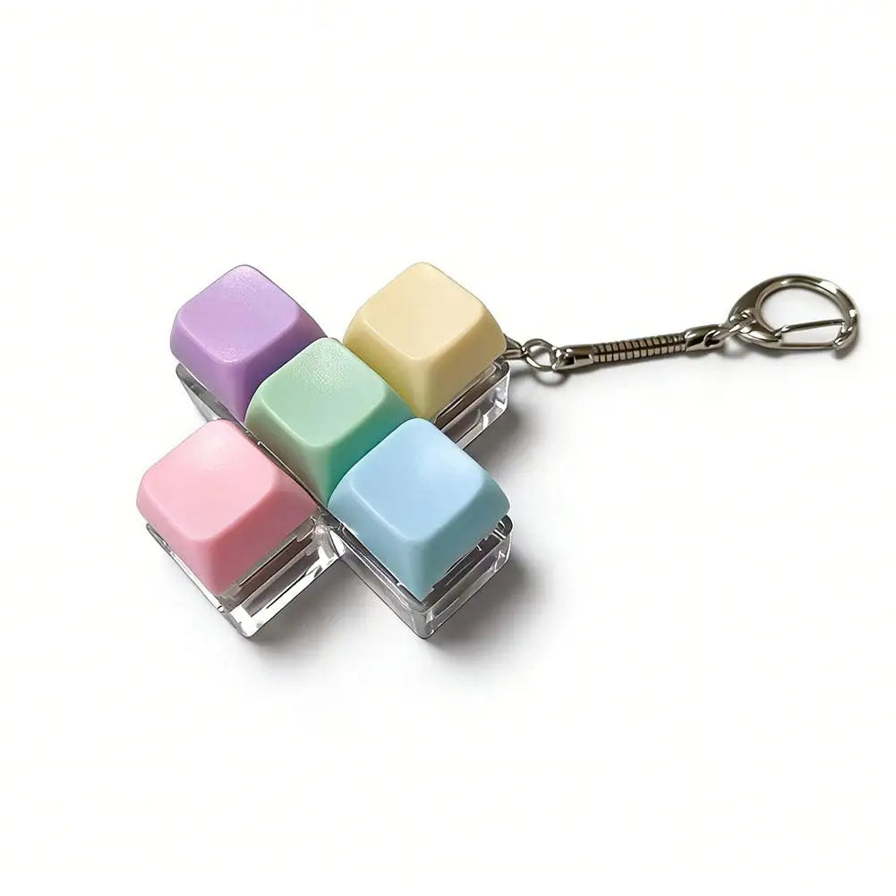 Macaron Keyboard Fidget Keychain