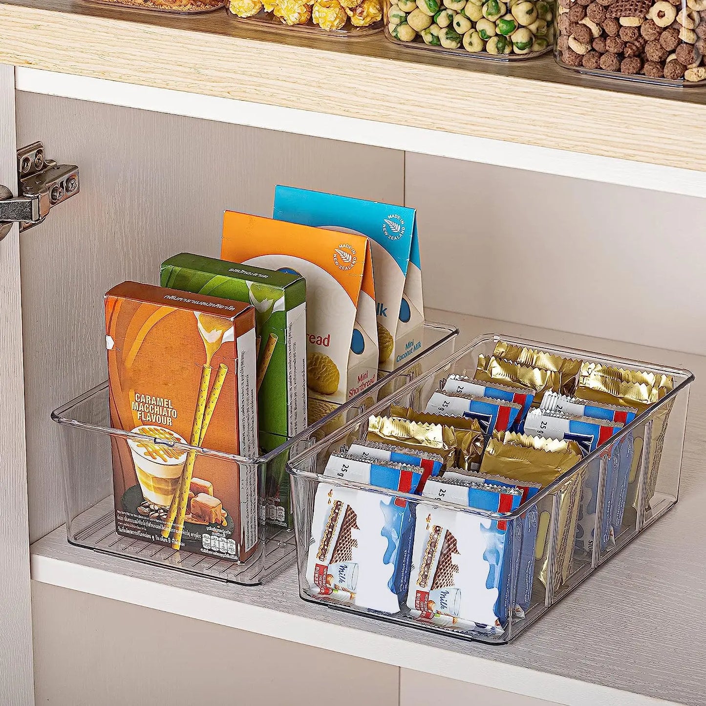 Clear Pantry Organizer Bins Set