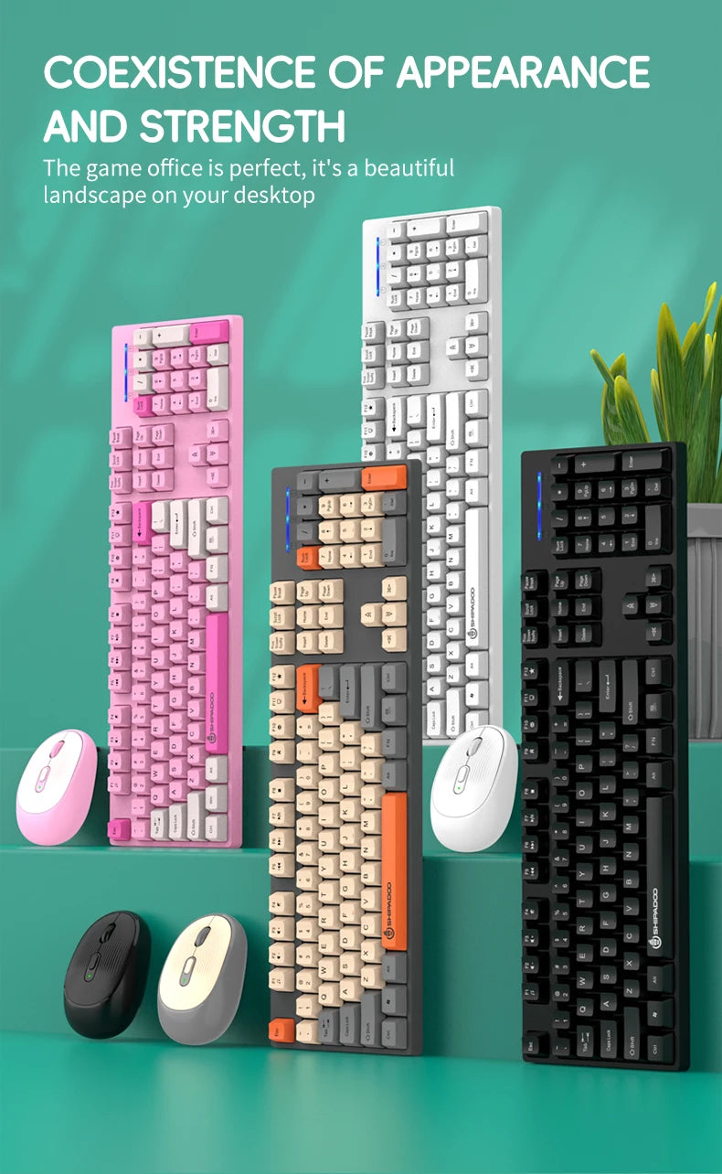 Silent Wireless Keyboard and Mouse Combo