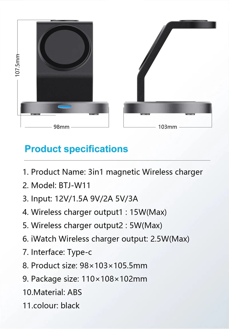 3-in-1 Wireless Charging Station