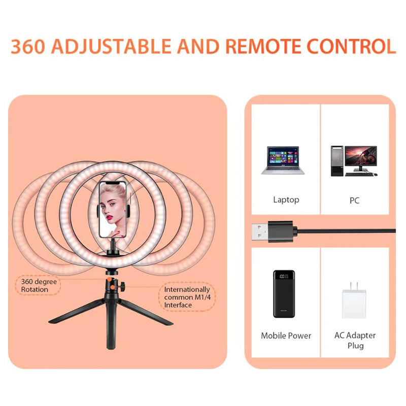 LED Ring Light with Tripod Stand
