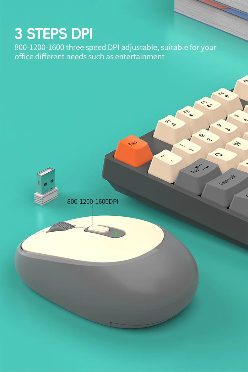 Silent Wireless Keyboard and Mouse Combo