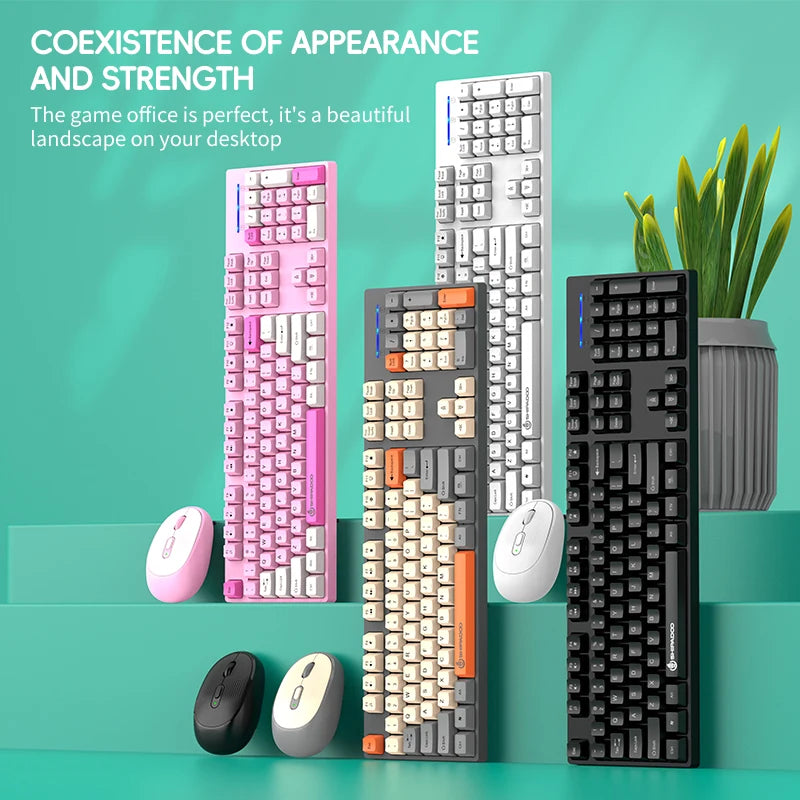 Silent Wireless Keyboard and Mouse Combo