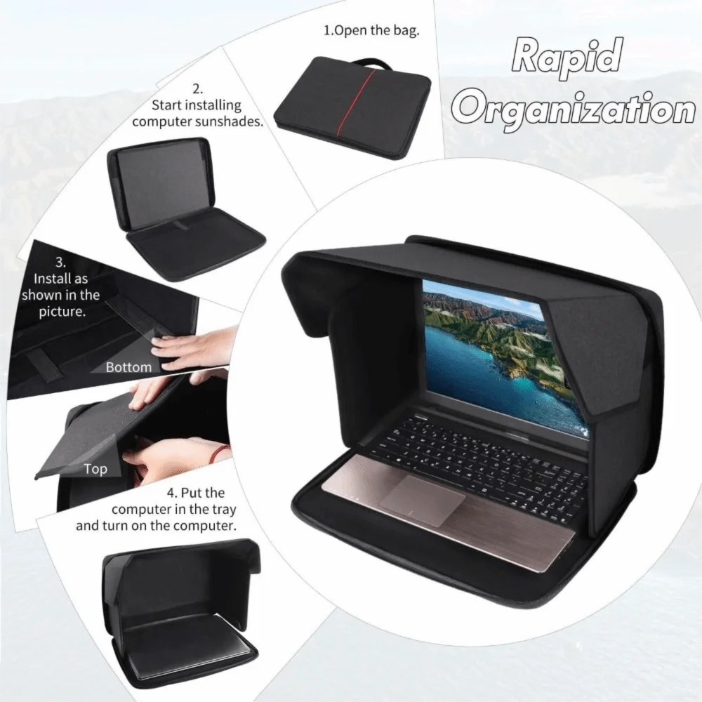 Foldable Laptop Sun Shade Hood