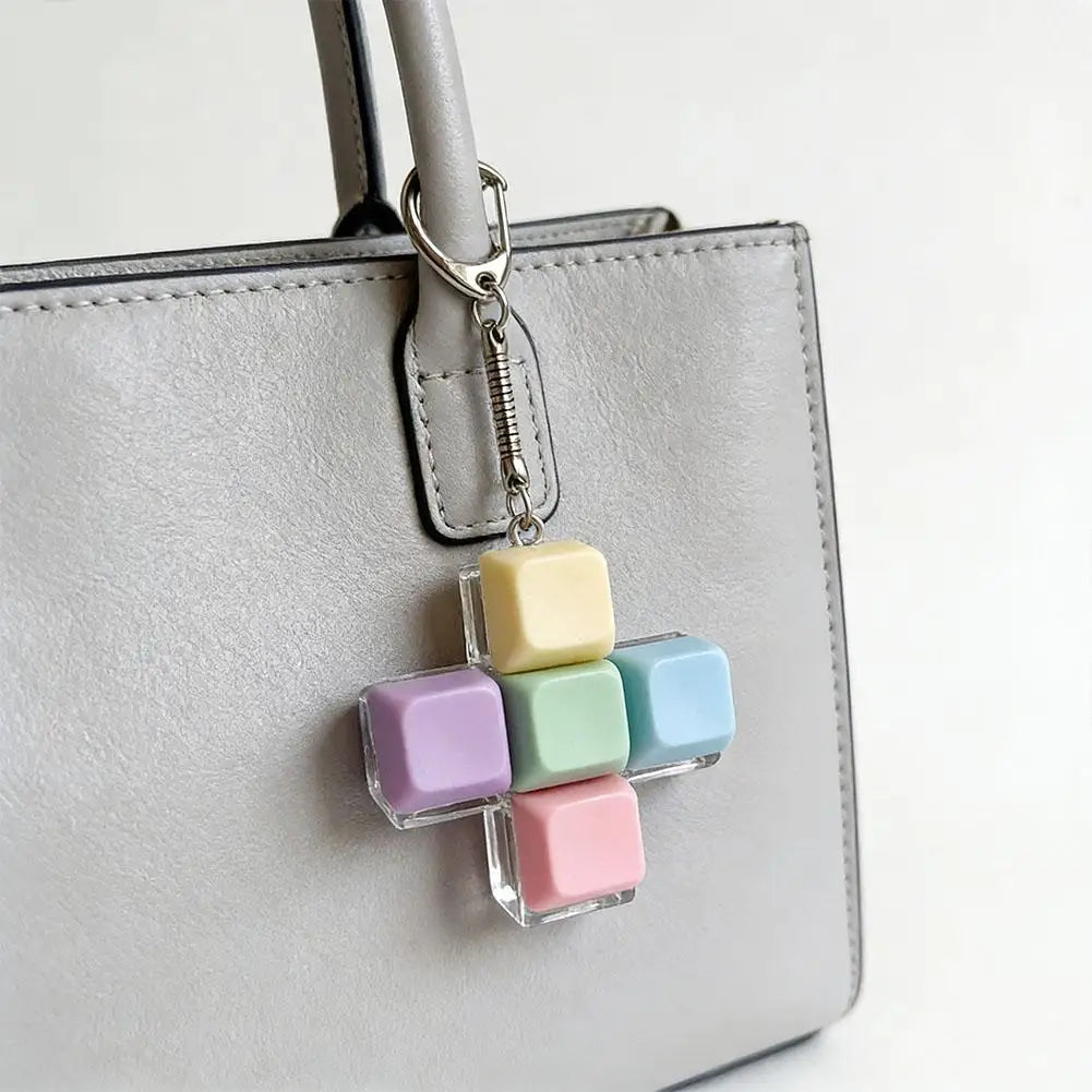 Macaron Keyboard Fidget Keychain