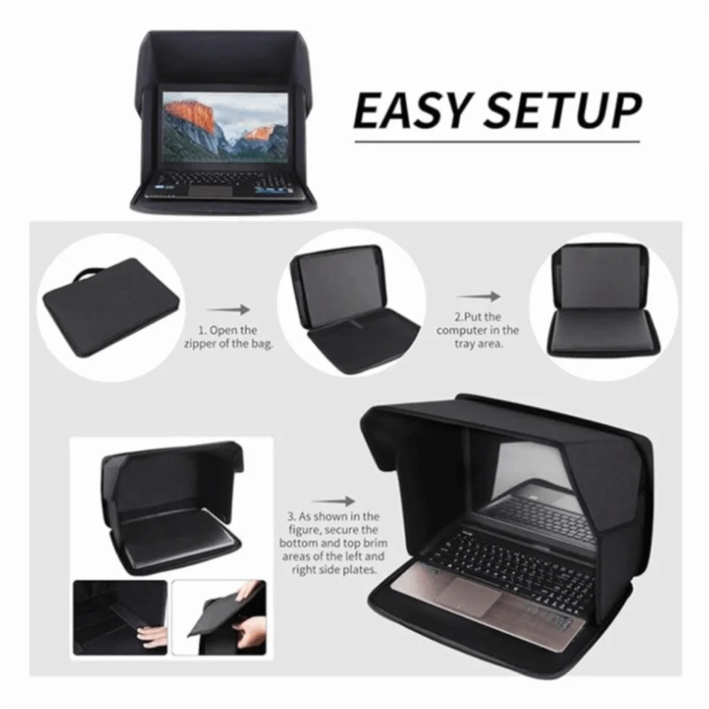 Foldable Laptop Sun Shade Hood