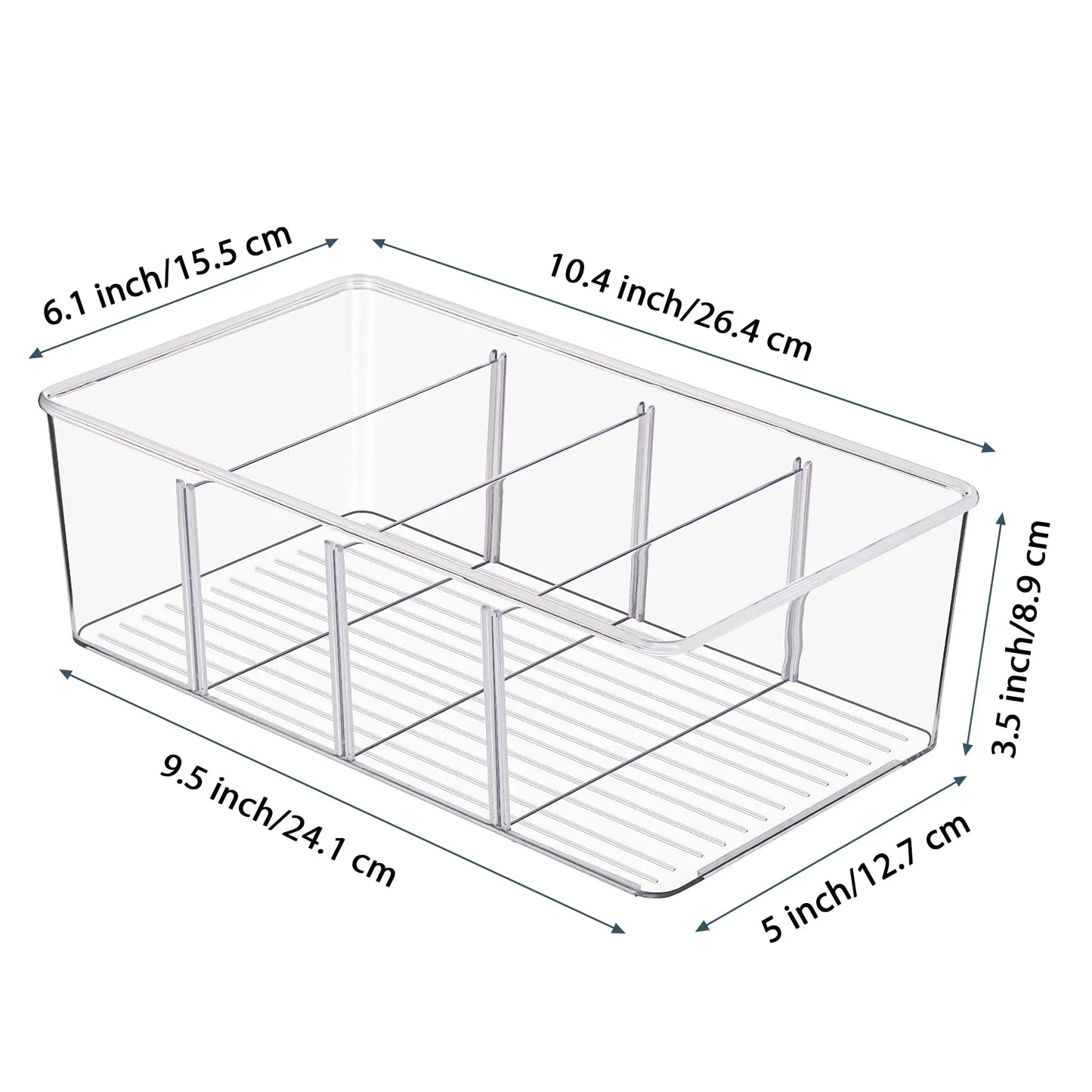 Clear Pantry Organizer Bins Set