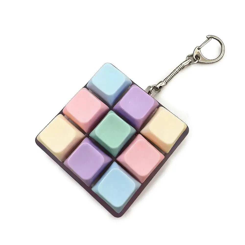 Macaron Keyboard Fidget Keychain