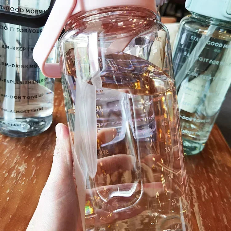 Motivational Water Bottle with Time Marker