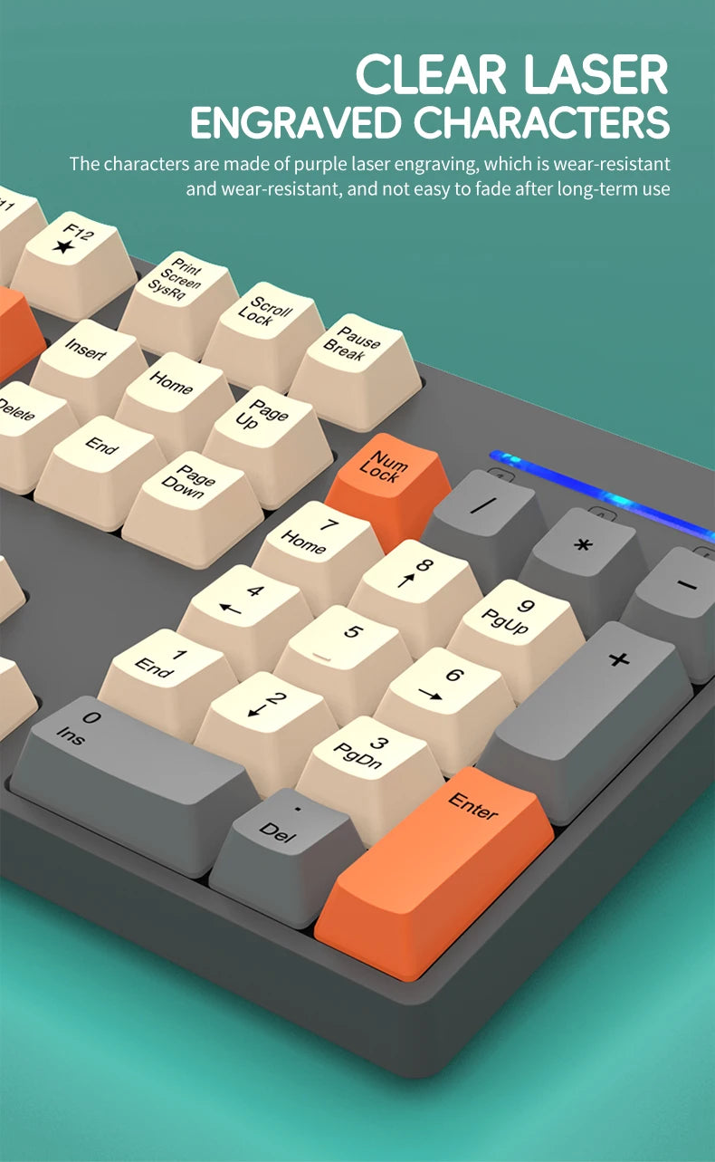 Silent Wireless Keyboard and Mouse Combo