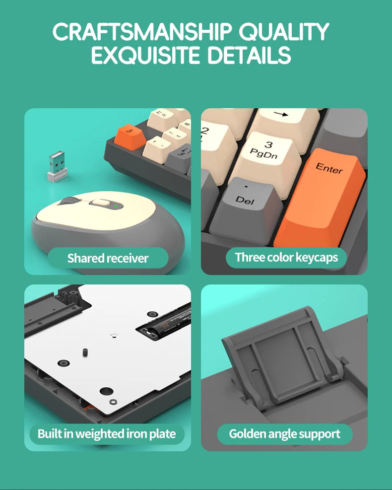 Silent Wireless Keyboard and Mouse Combo