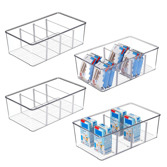 Clear Pantry Organizer Bins Set