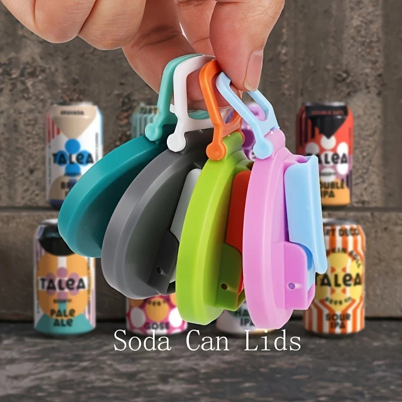 Silicone Can Lids with Straw — 4 Pack
