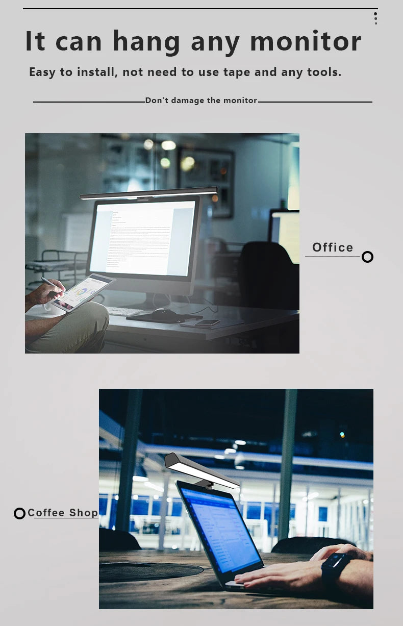 Monitor Light Bar — LED Desk Lamp