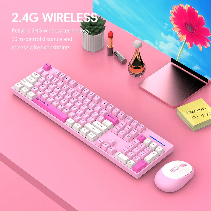 Silent Wireless Keyboard and Mouse Combo