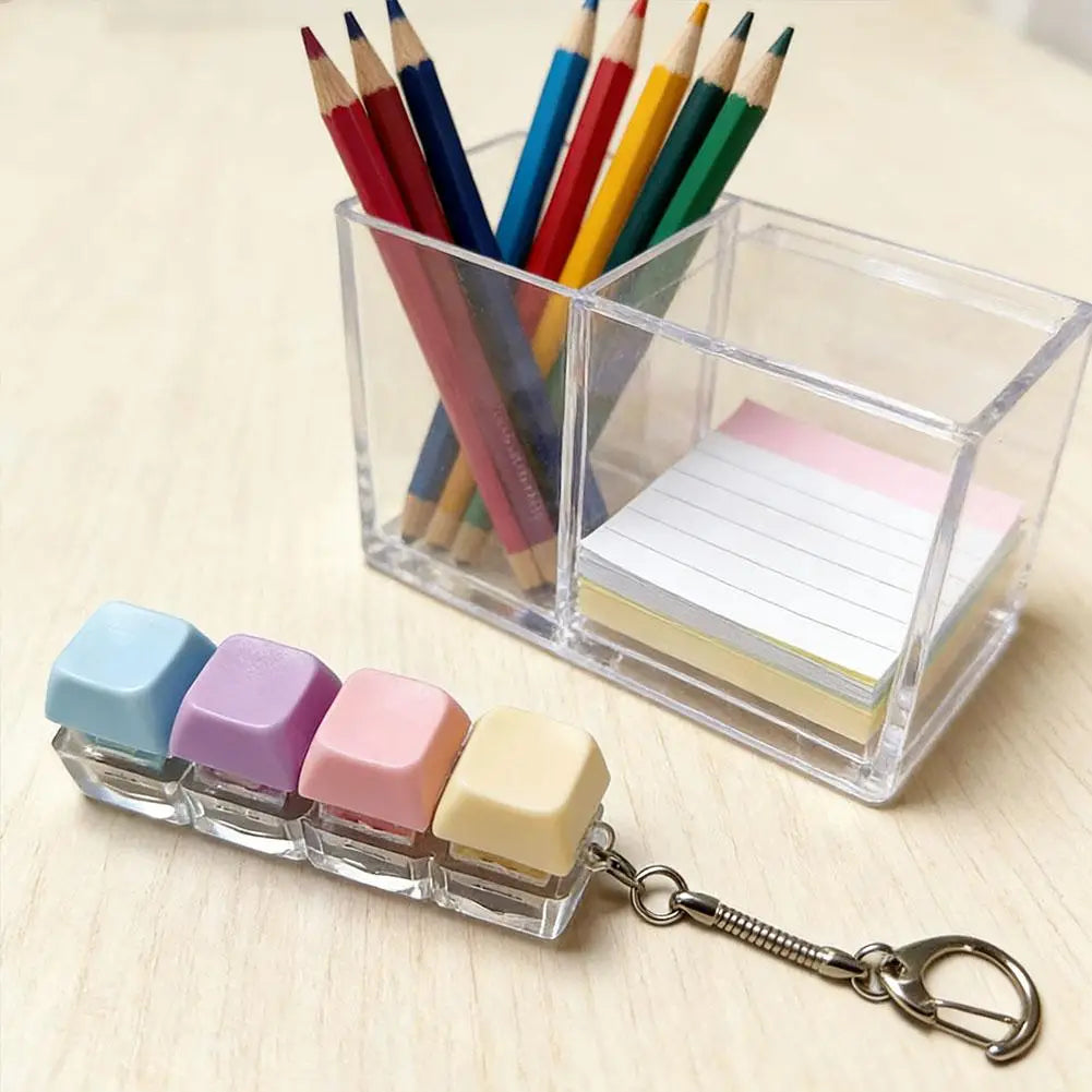 Macaron Keyboard Fidget Keychain