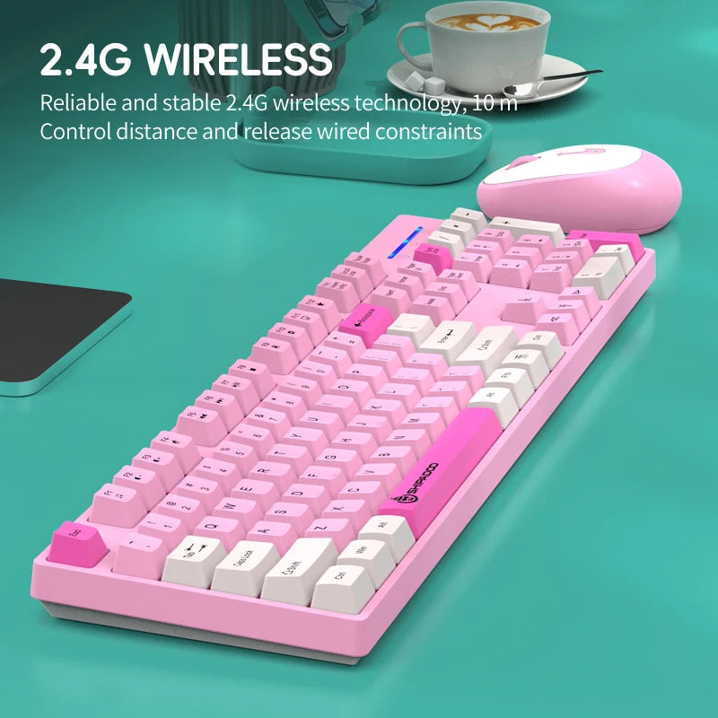 Silent Wireless Keyboard and Mouse Combo
