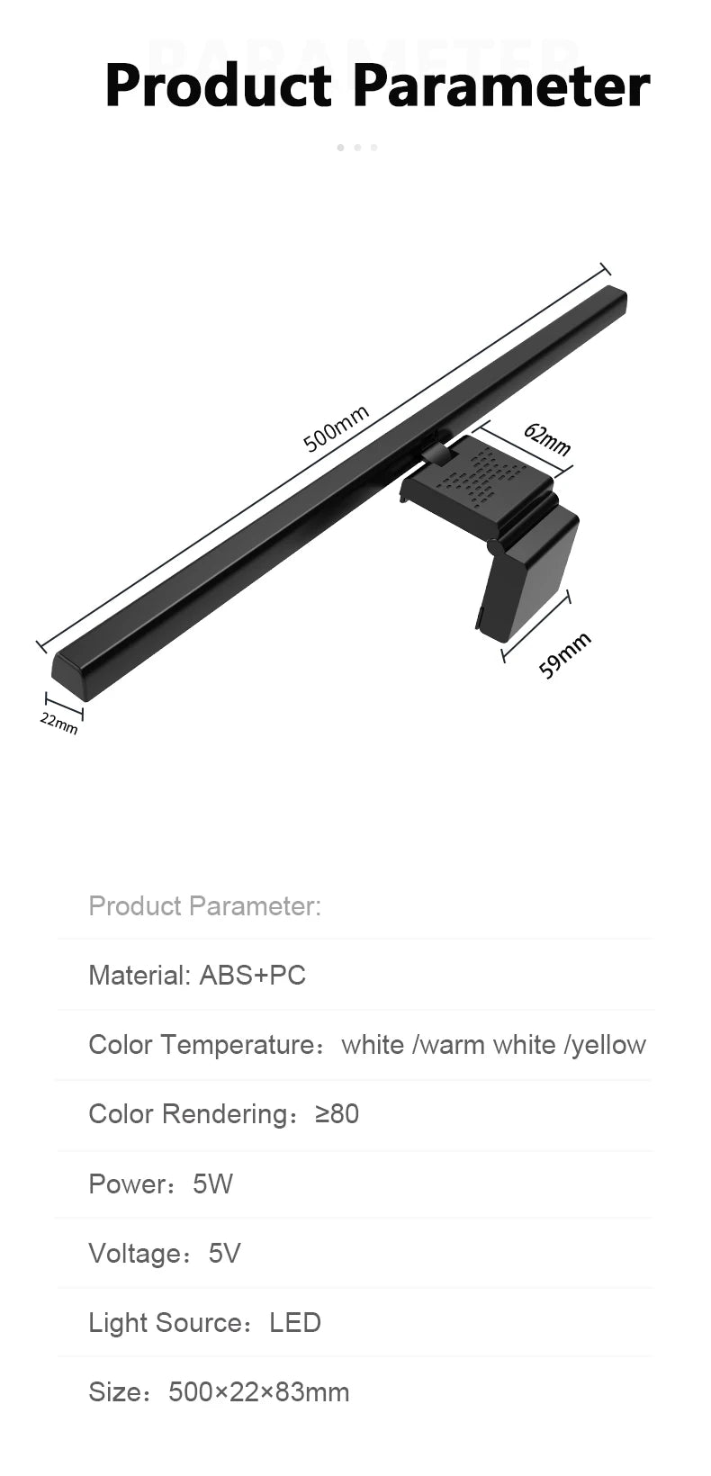 Monitor Light Bar — LED Desk Lamp
